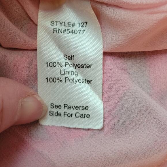 Cabi Pink & Gray Sleevless Zip Up Back Lined Boho Beachy Summer Groovy Top - XS - Picture 4 of 7